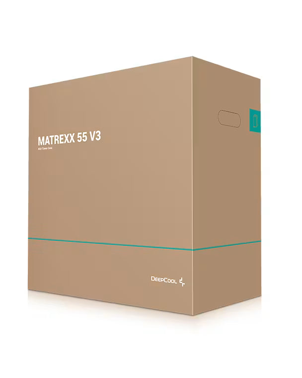 DeepCool MATREXX 55 V3 ADD-RGB 3F Mid-Tower E-ATX / ATX / Micro-ATX / Mini-ITX Gaming Cabinet — Black (3× 120mm ADD-RGB Fans)