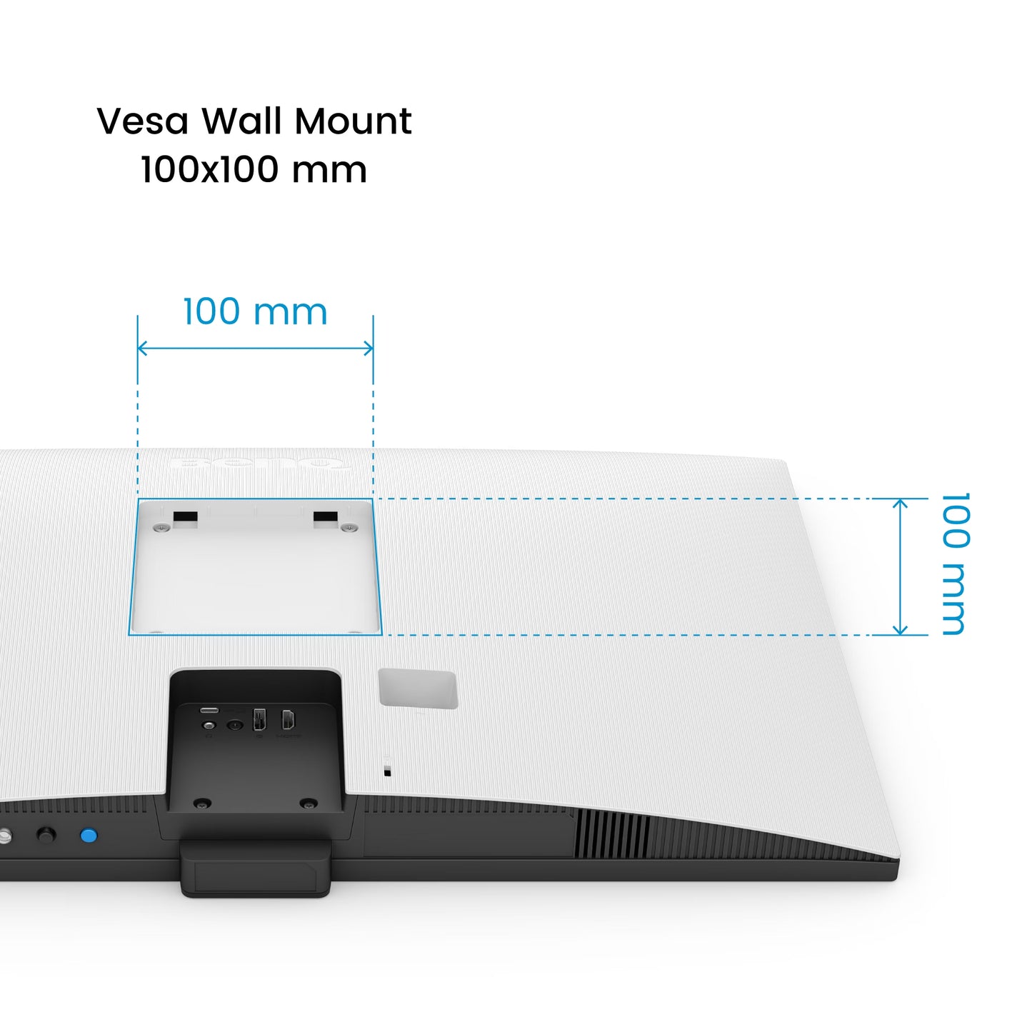 Complete product set of the BenQ GW2790TC 27-inch 100Hz monitor on its stand, ready for professional home office or hybrid use.