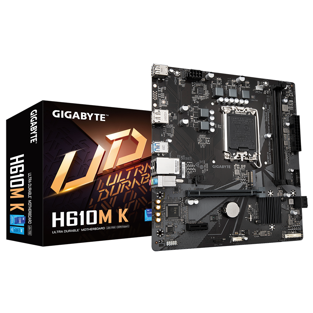 Gigabyte H610M K DDR5 Intel LGA 1700 Micro-ATX Motherboard