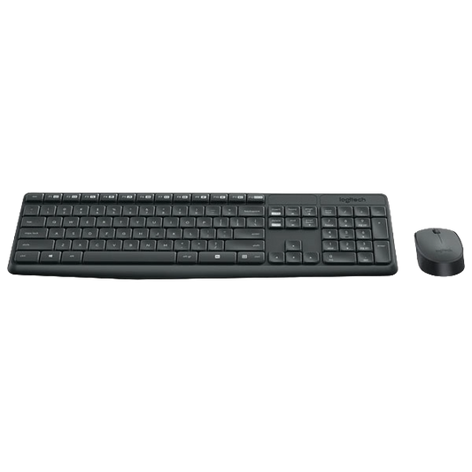 Logitech MK235 Wireless Keyboard and Mouse Combo — Full-Size | Spill-Resistant | 36-Month Battery | 2.4GHz | Grey