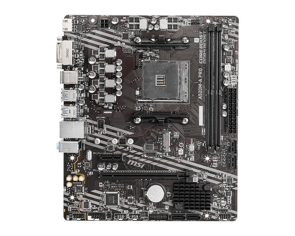 Gigabyte A520M AORUS ELITE Rear I/O with HDMI & DVI Ports