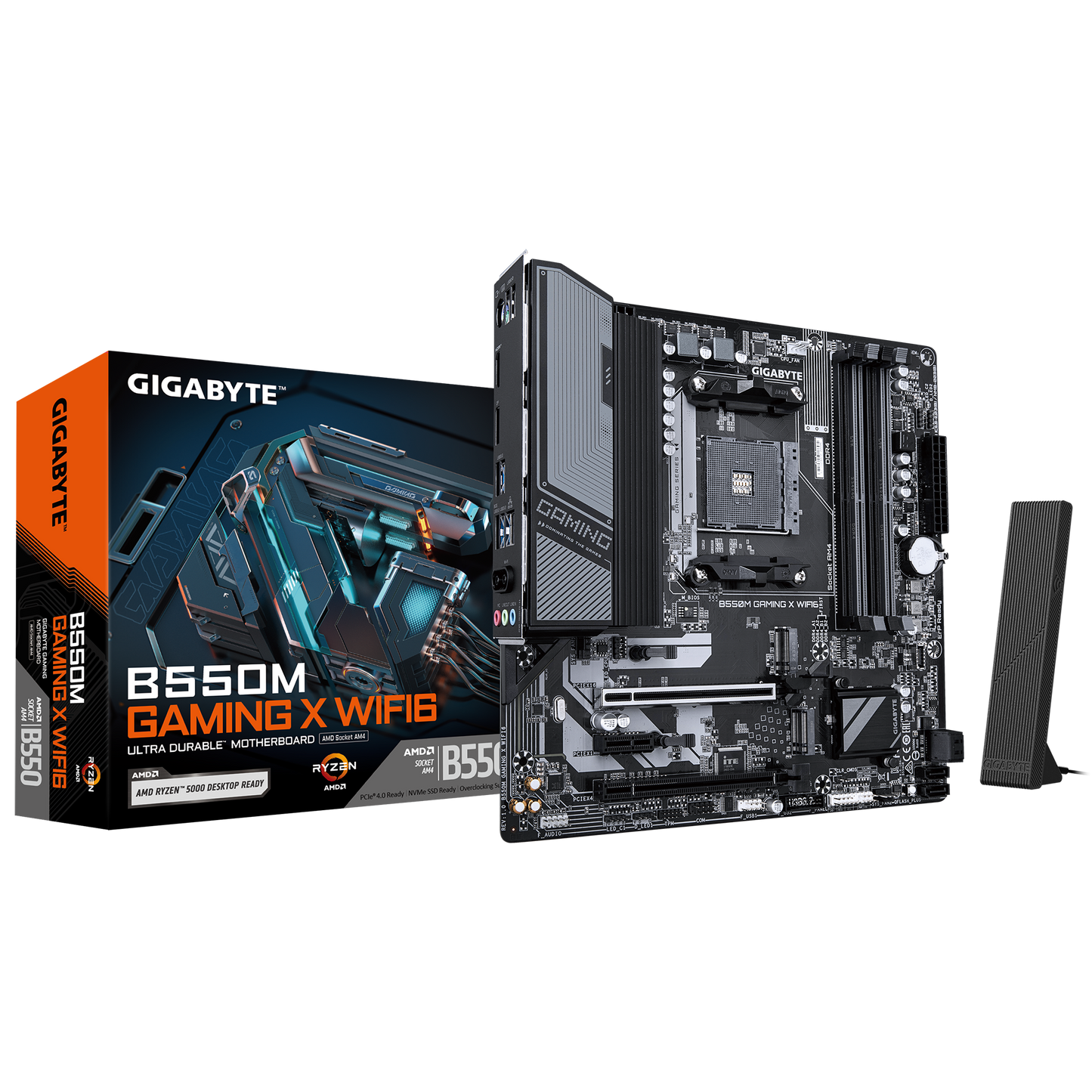 Gigabyte B550M Gaming X WiFi 6 motherboard with AMD AM4 socket