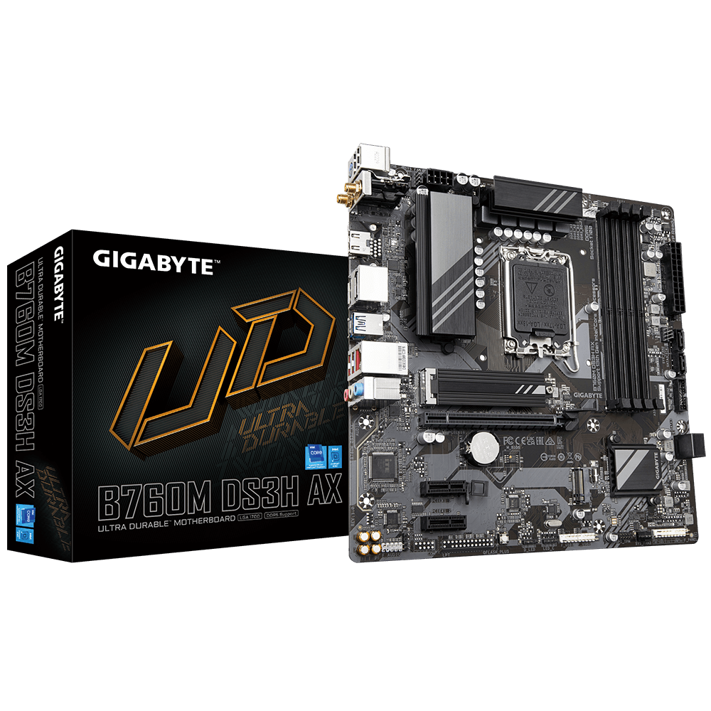 Gigabyte B760M DS3H AX DDR5 motherboard heatsink design