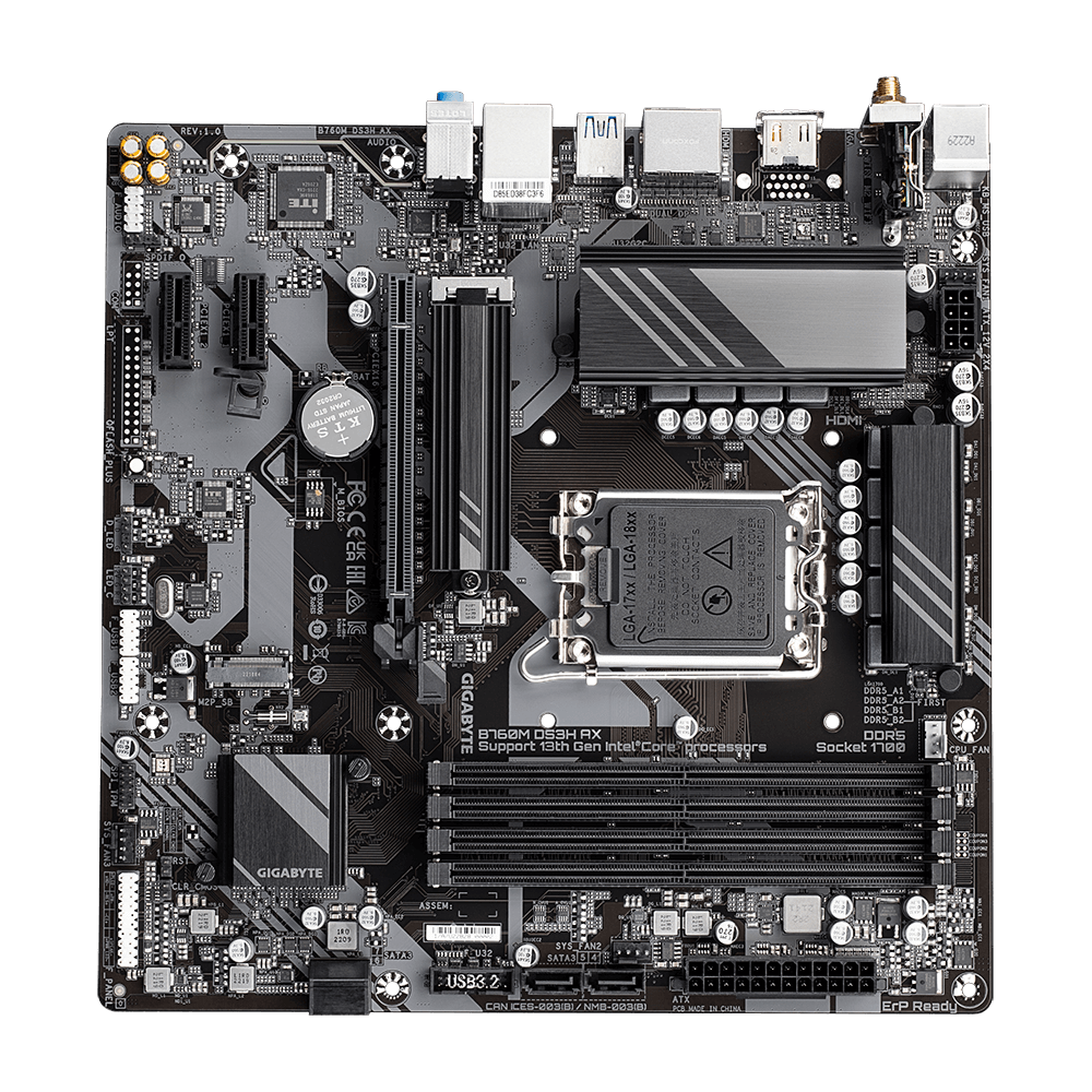 Gigabyte B760 M DS3H AX DDR5 Motherboard