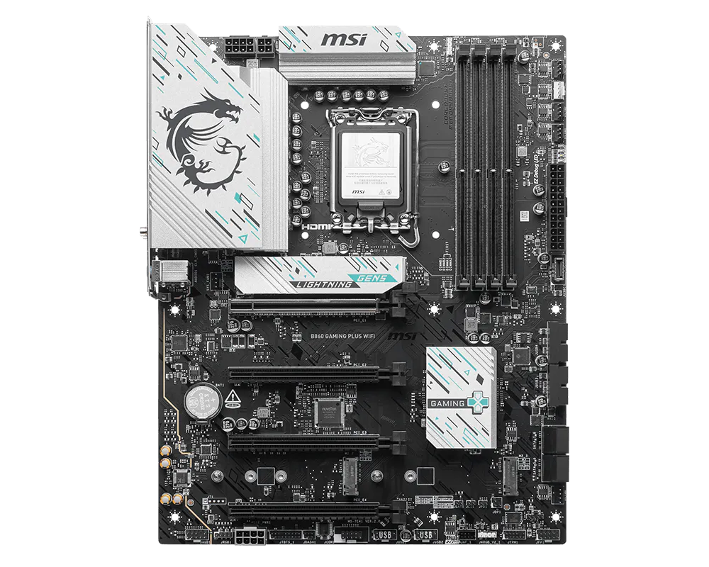 Gigabyte B860M GAMING X AX Rear I/O with Wi-Fi 6E & USB-C