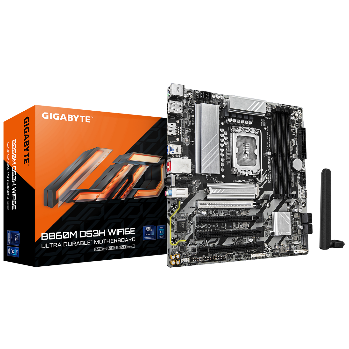 Gigabyte B860M DS3H WIFI6E Motherboard for Intel Core Ultra LGA 1851 CPUs