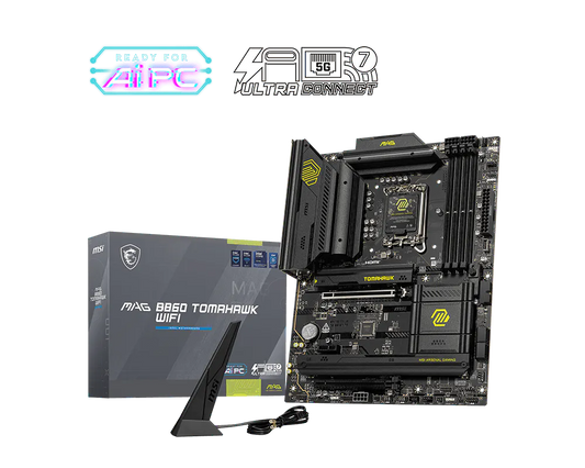 Gigabyte B860M DS3H WIFI Motherboard Angled View - Micro-ATX Form Factor