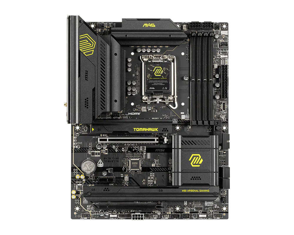 Gigabyte B860M Motherboard Rear I/O Panel with USB Ports and Wi-Fi 6E Antenna