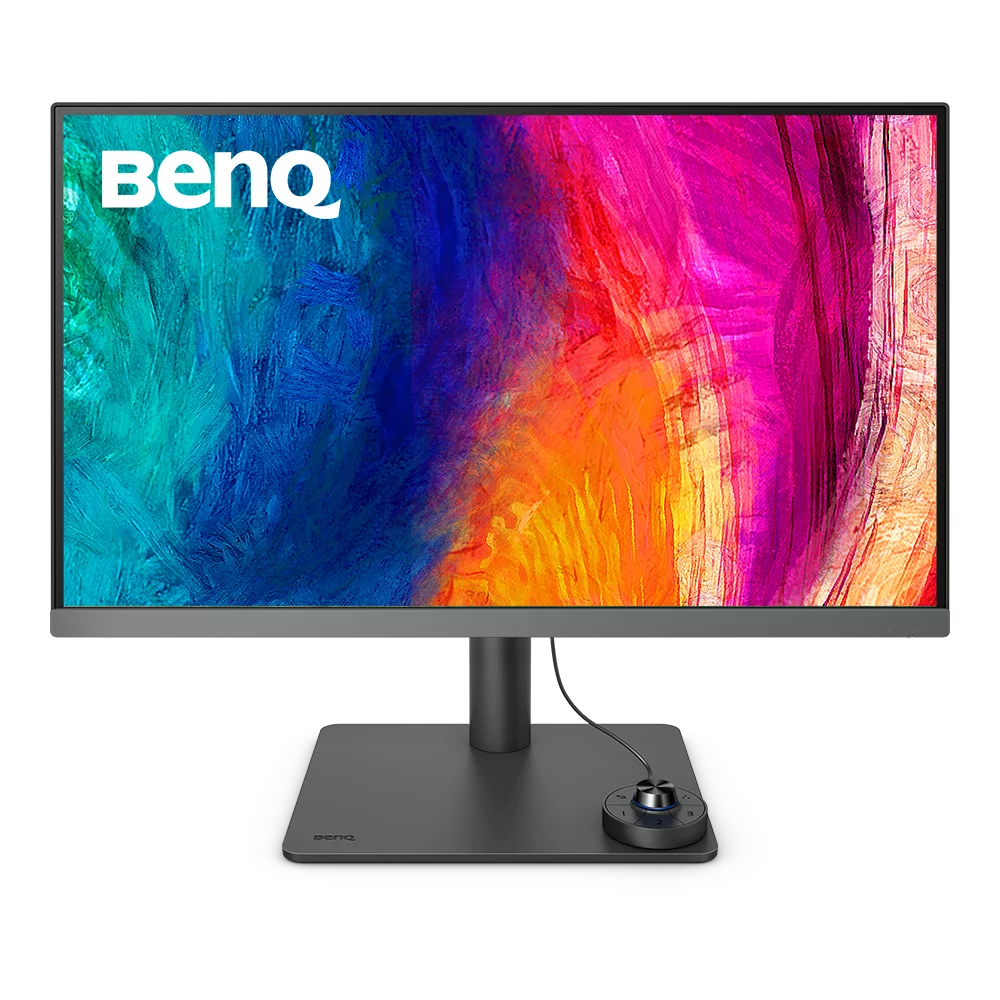 BenQ PD2706U 27-inch 4K UHD Designer Monitor featuring factory-calibrated color accuracy and VESA DisplayHDR 400 for creative professionals.