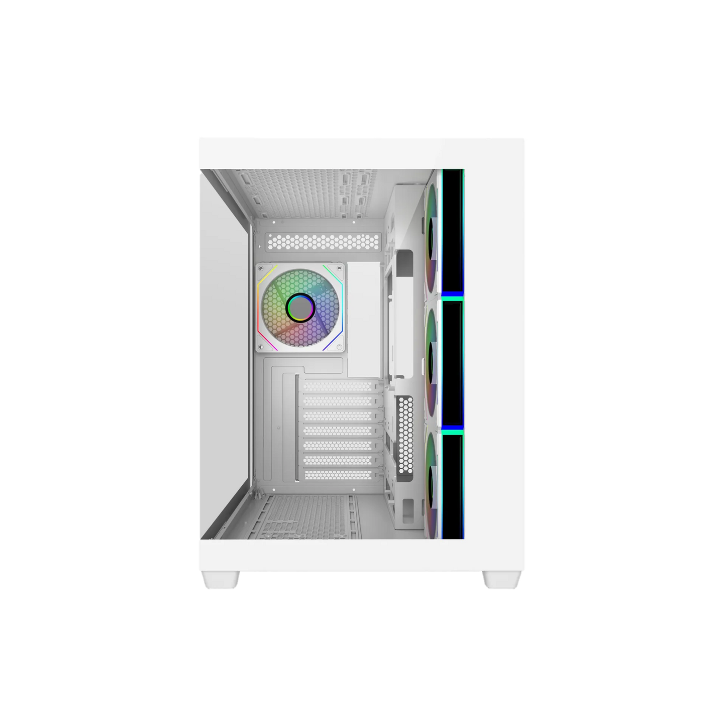 Cooler Master Elite 681 White Front View highlighting the Clean and Modern Professional Aesthetic