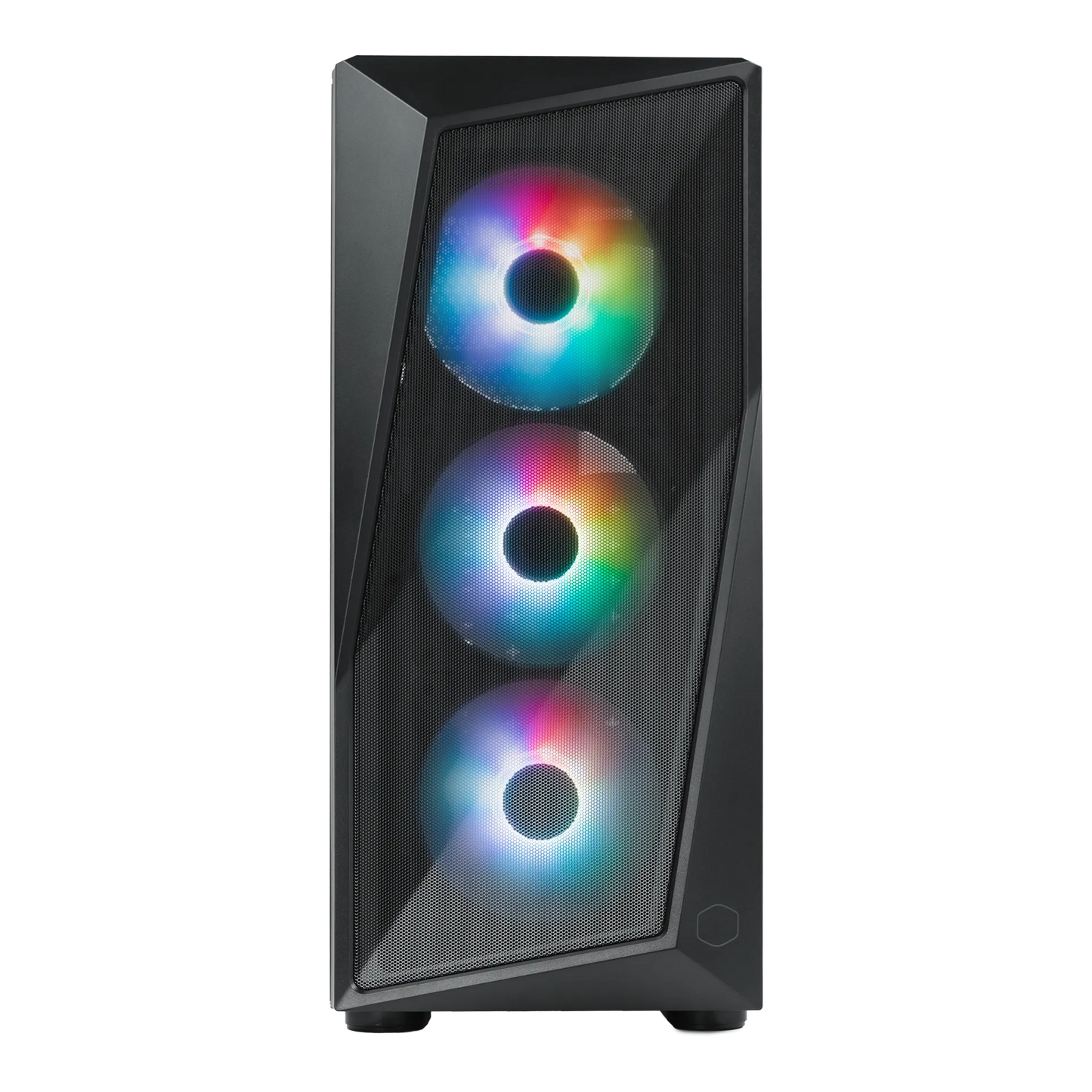 Cooler Master CMP 520 ARGB Mid-Tower Case Front View featuring Geode Mesh Panel