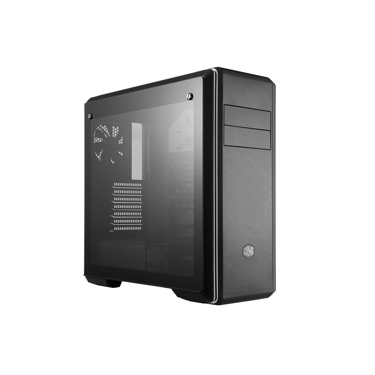 Cooler Master MasterBox CM694 ATX Mid-Tower Case Front View featuring Iconic Fine Mesh Design