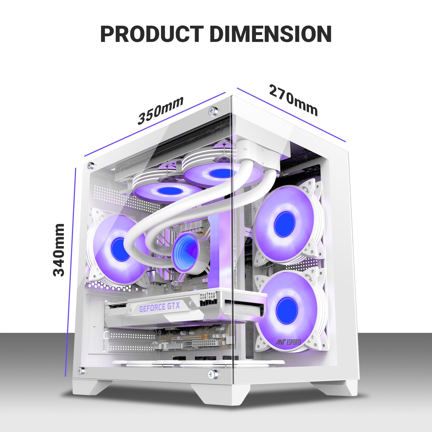 Ant Esports Crystal Z2 Mid-Tower / Micro-ATX / Mini-ITX Case
