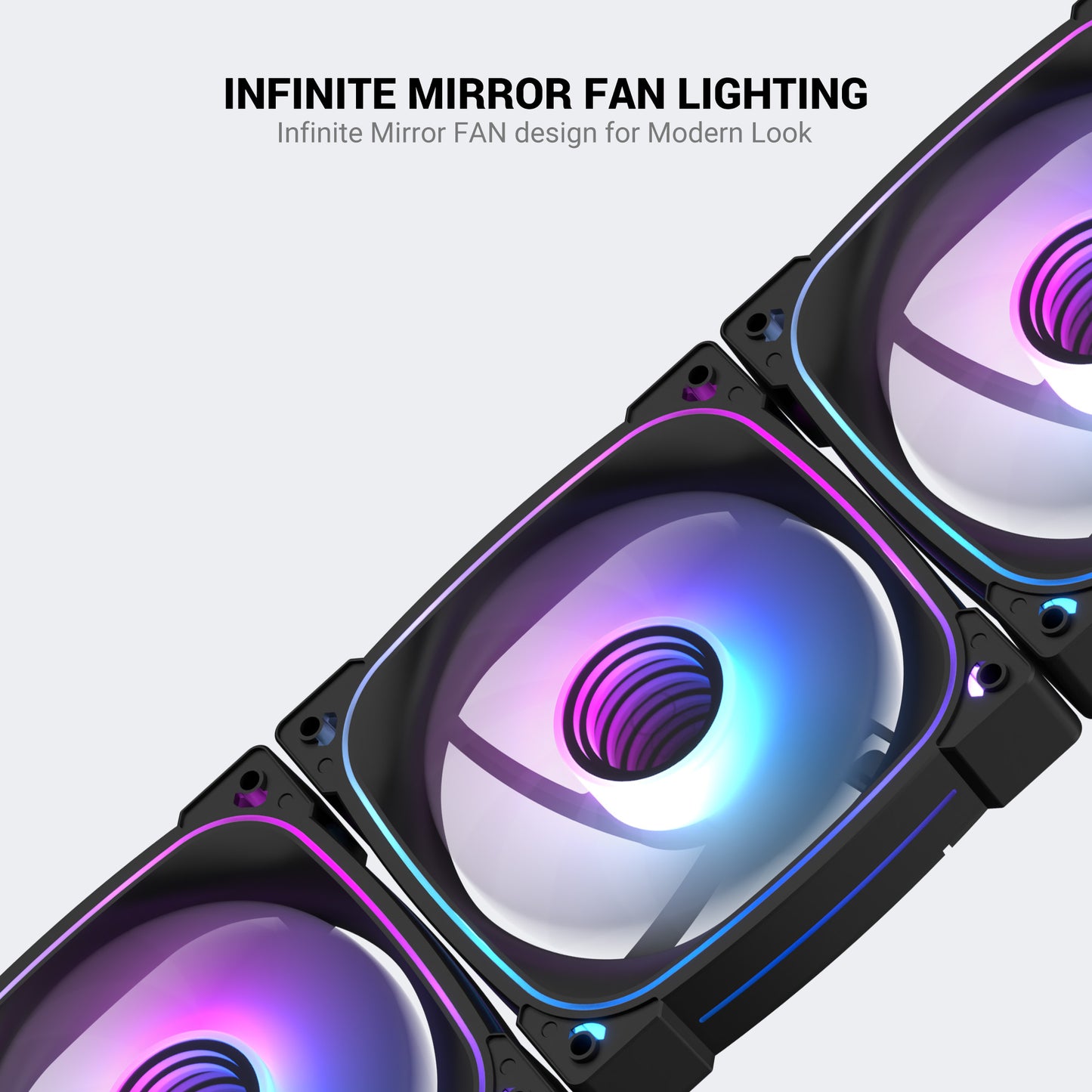 Ant Esports Crystal X7 Pro Max Mid-Tower ATX / Micro-ATX / Mini-ITX Gaming Cabinet – Black (7× 120mm RGB Fans)