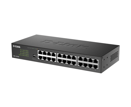 D-Link DGS-1024D 24-Port Gigabit Unmanaged Desktop Switch — Fanless | DIP Switch | D-Link Green | MTCTE Certified