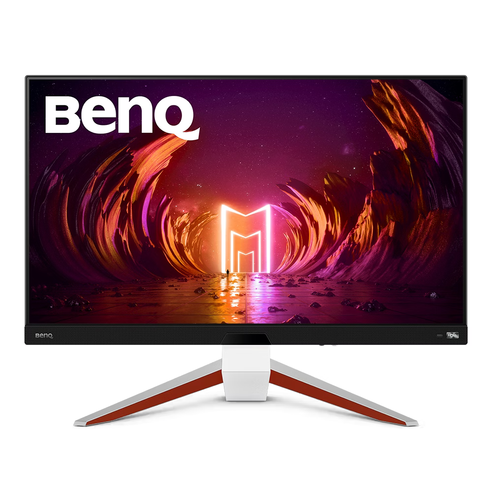 BenQ MOBIUZ EX2710U 27-inch 4K UHD gaming monitor featuring a sleek white chassis and minimalist 3-sided bezel-less design.