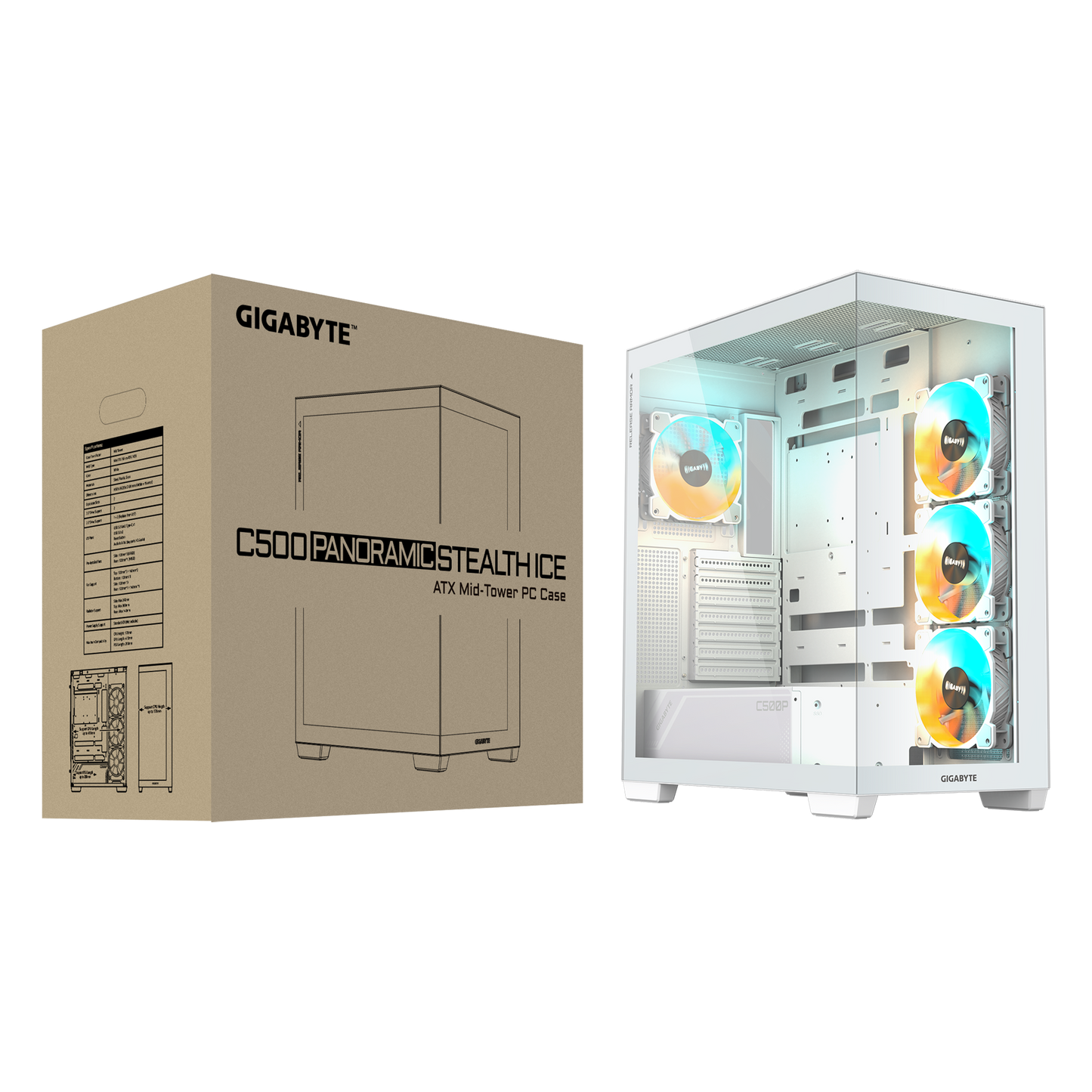 Gigabyte C500 Panoramic Stealth ICE Mid-Tower Gaming Case