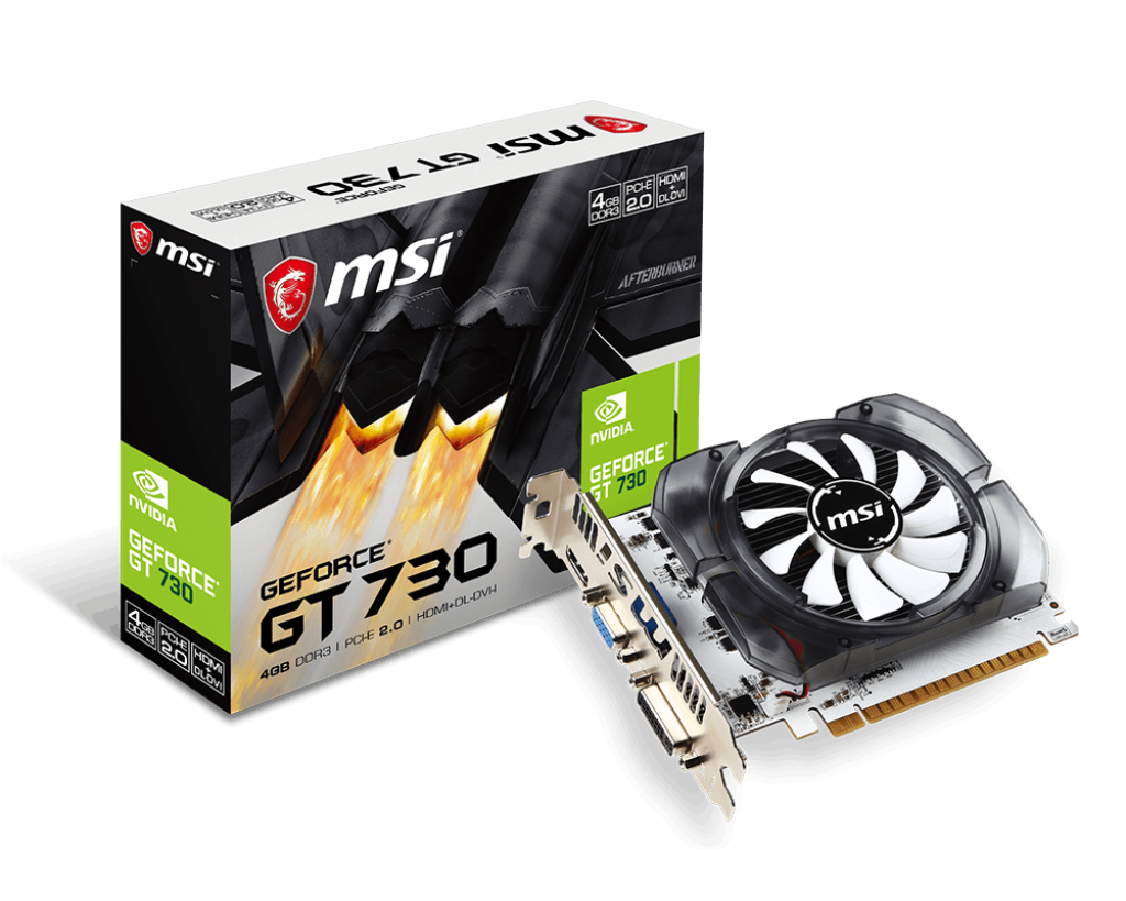 Gigabyte GeForce GT 730 2GB DDR3 Low Profile Graphics Card and Retail Box
