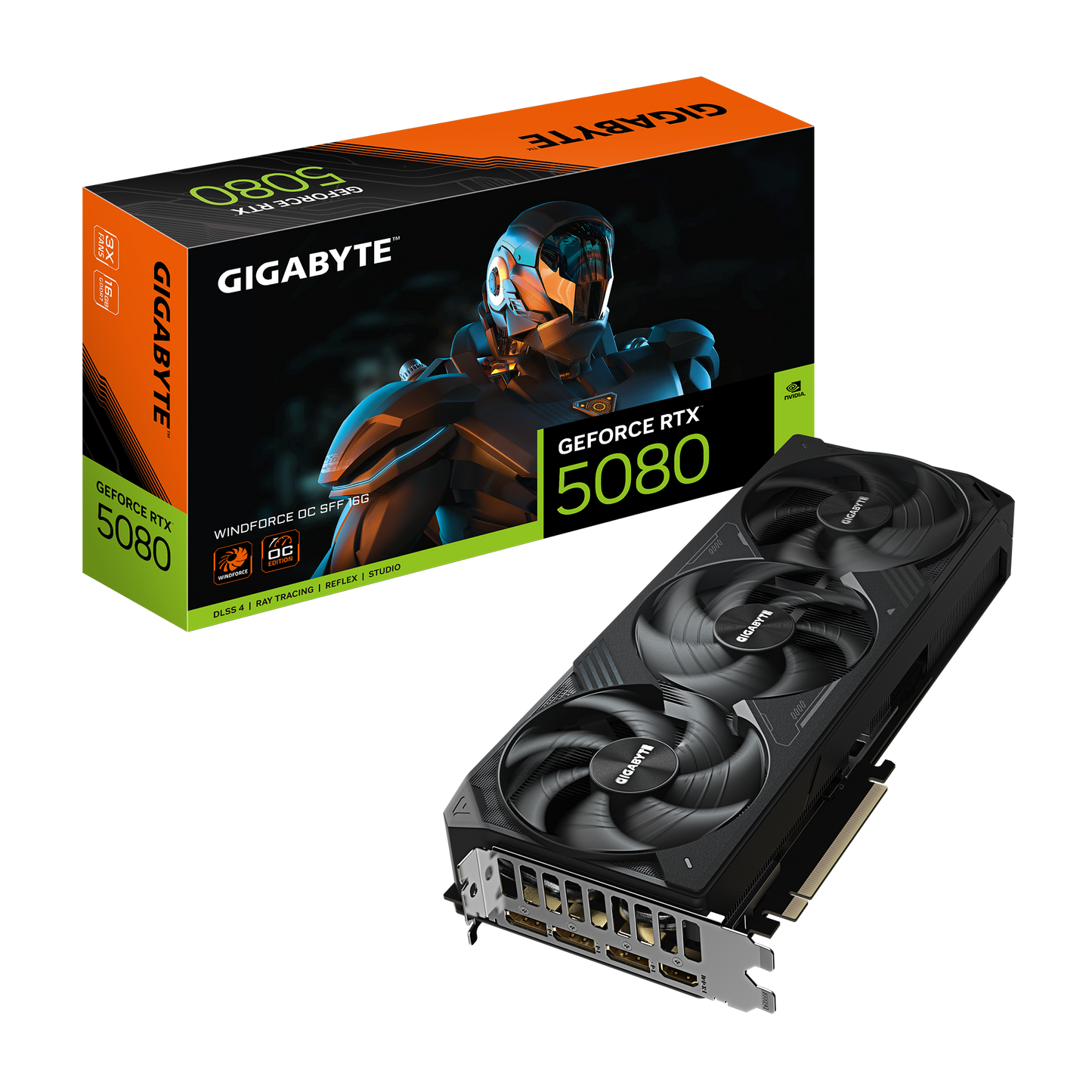 Gigabyte GeForce RTX 5080 Windforce OC SFF 16GB graphics card GDDR7 high performance GPU