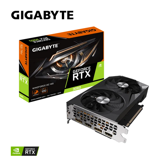Gigabyte GeForce RTX™ 3060 Windforce 12GB Graphic Card (GV-N3060WF2OC)