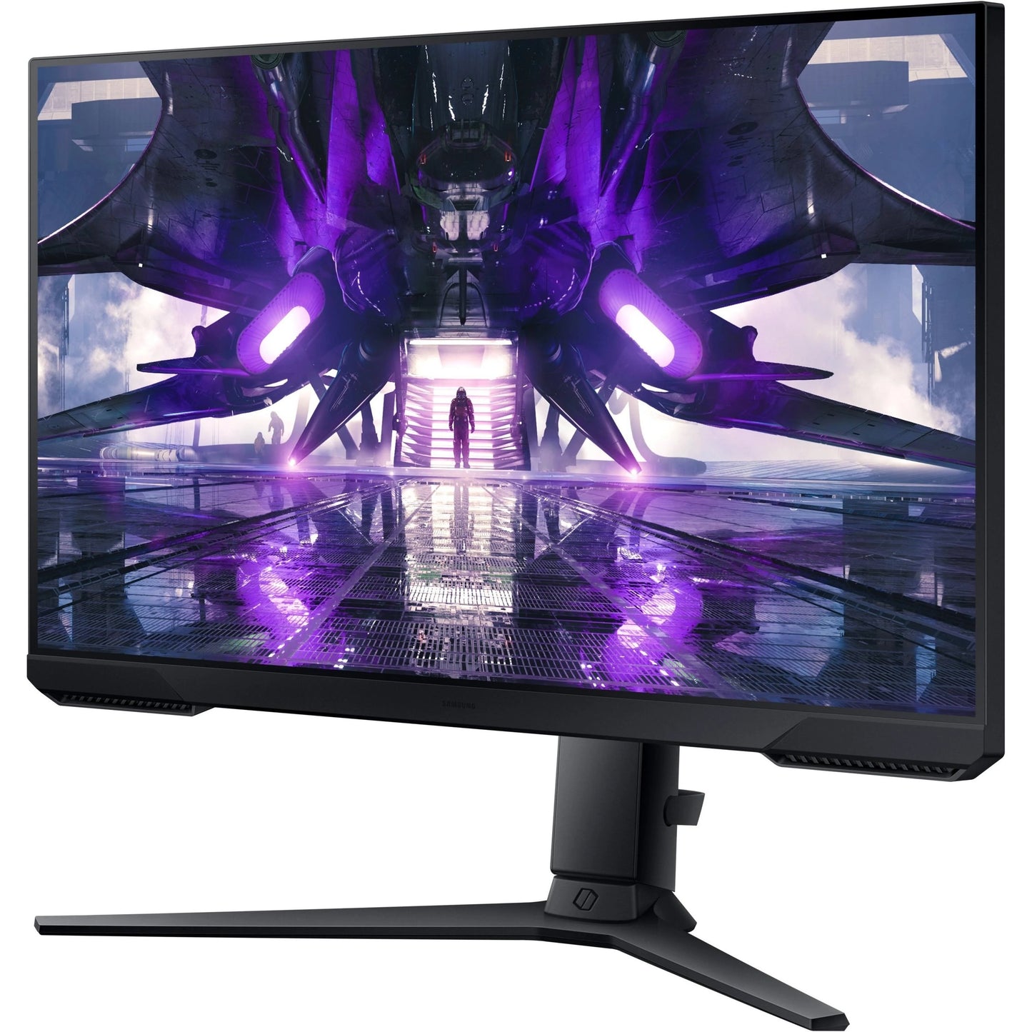 Samsung Odyssey G3 24 Inch 144Hz Gaming Monitor Front View on Height Adjustable Stand