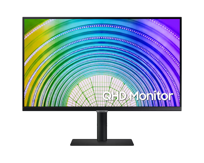 Samsung S6 27-inch QHD (2560x1440) monitor featuring a minimalist bezel-less design and 1 billion colors with HDR10 support.