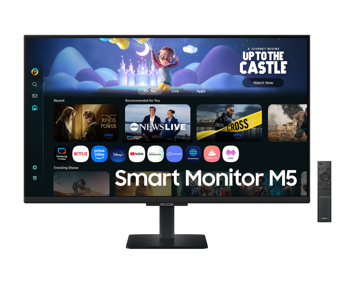 Samsung 32-inch M5 Full HD Smart Monitor in White with slim bezels