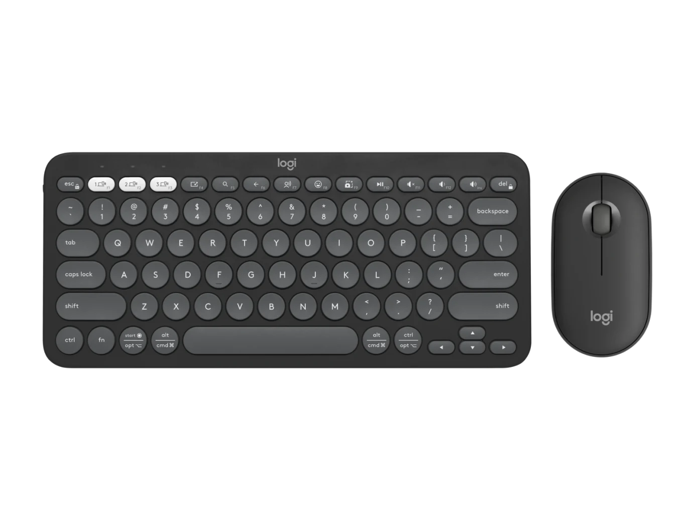 Logitech Pebble 2 combo wireless keyboard and mouse slim design Bluetooth connectivity