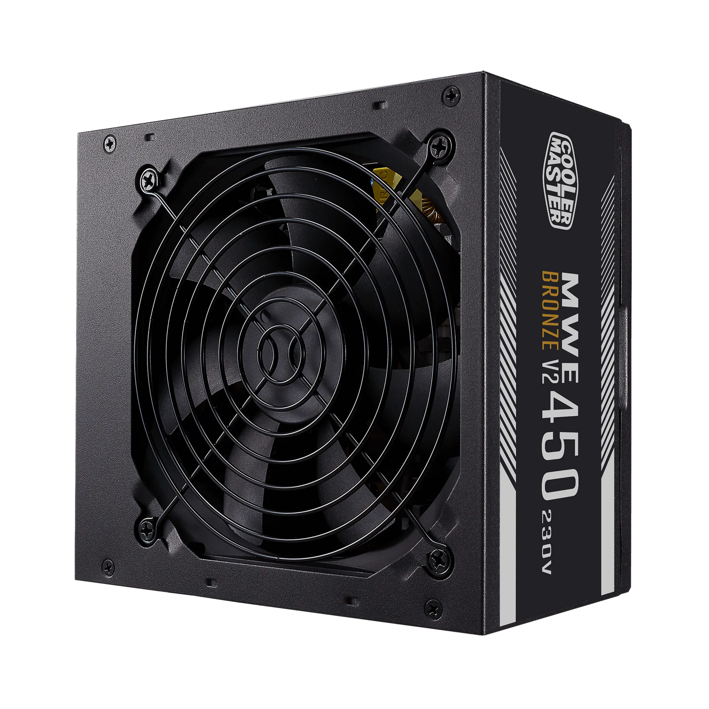 Cooler Master MWE Bronze V2 Power Supply featuring Plus Bronze efficiency and a sleek black finish