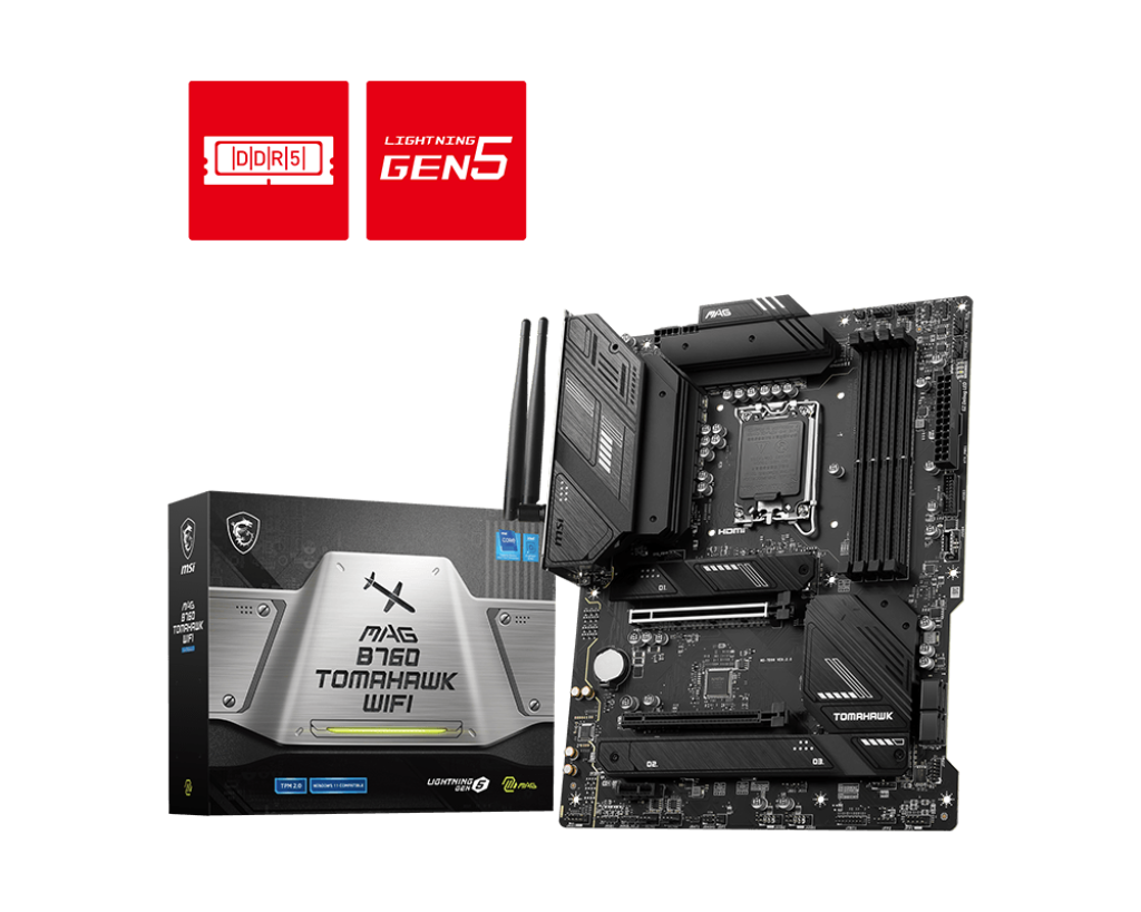 MSI MAG B760 TOMAHAWK WIFI Intel LGA 1700 ATX Motherboard