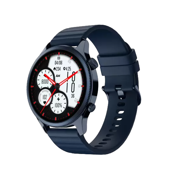 Noise NoiseFit Evolve 4 Smartwatch — 1.46" AMOLED Always-On Display | Bluetooth Calling | 100+ Sports Modes | IP68 | Blue Strap