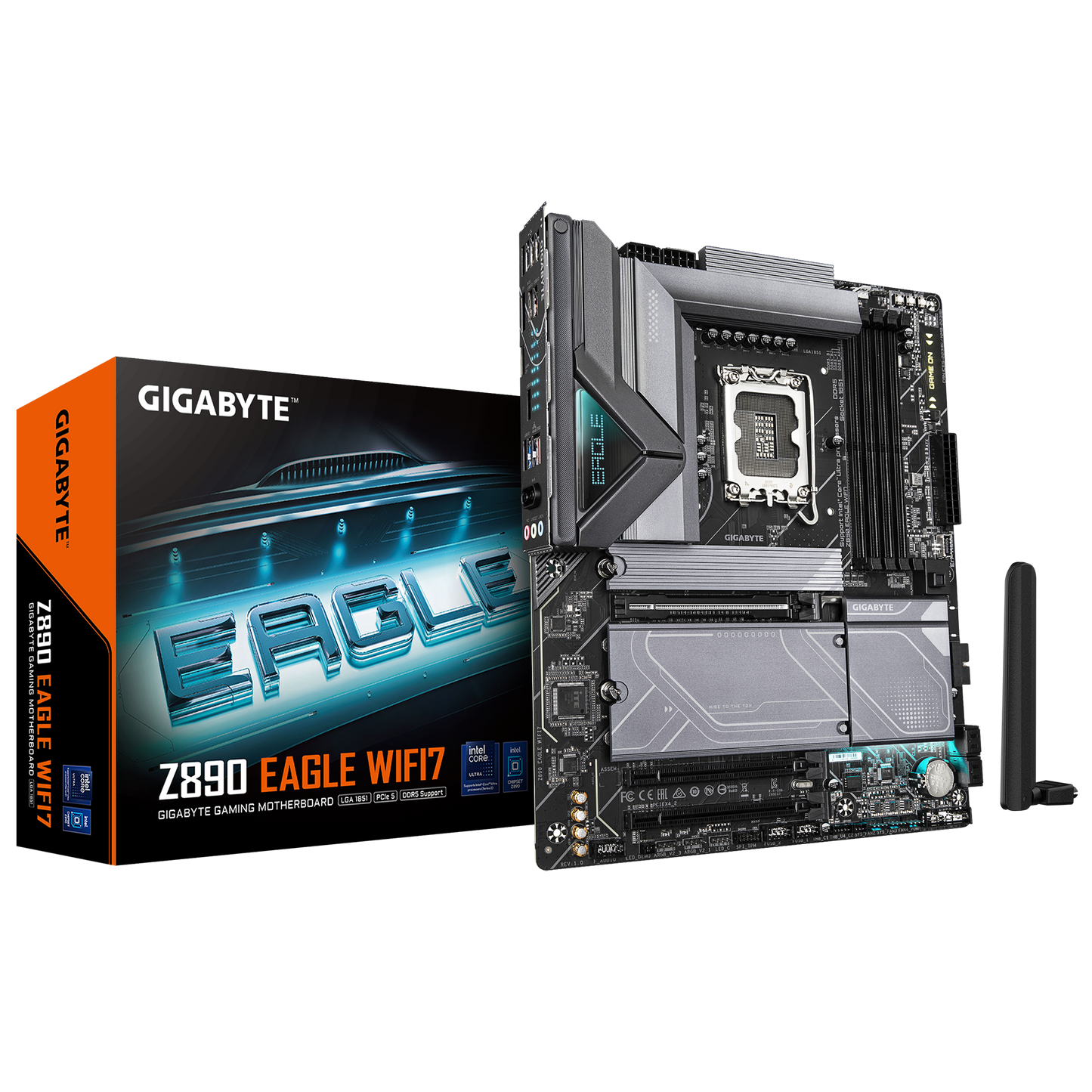 Gigabyte Z890 EAGLE WIFI7 ATX Motherboard Front View