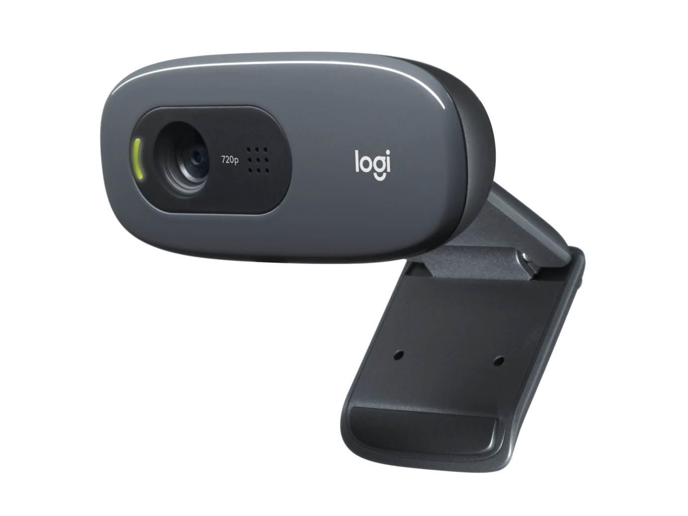 Logitech C270 HD Webcam Front View Featuring 720p Video Calling and Noise-Reducing Mic