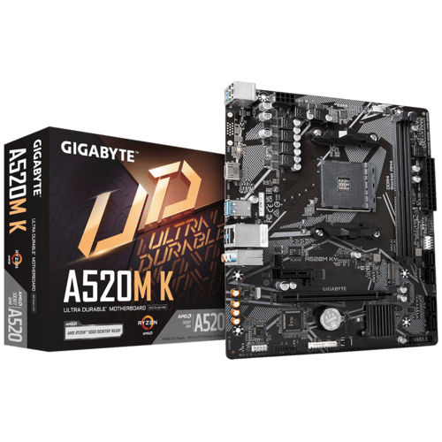 Gigabyte A520M K motherboard heatsink design