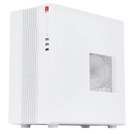 iBall MT:30 Mini-Tower Micro-ATX / Mini-ITX PC Cabinet with SMPS — Black / White