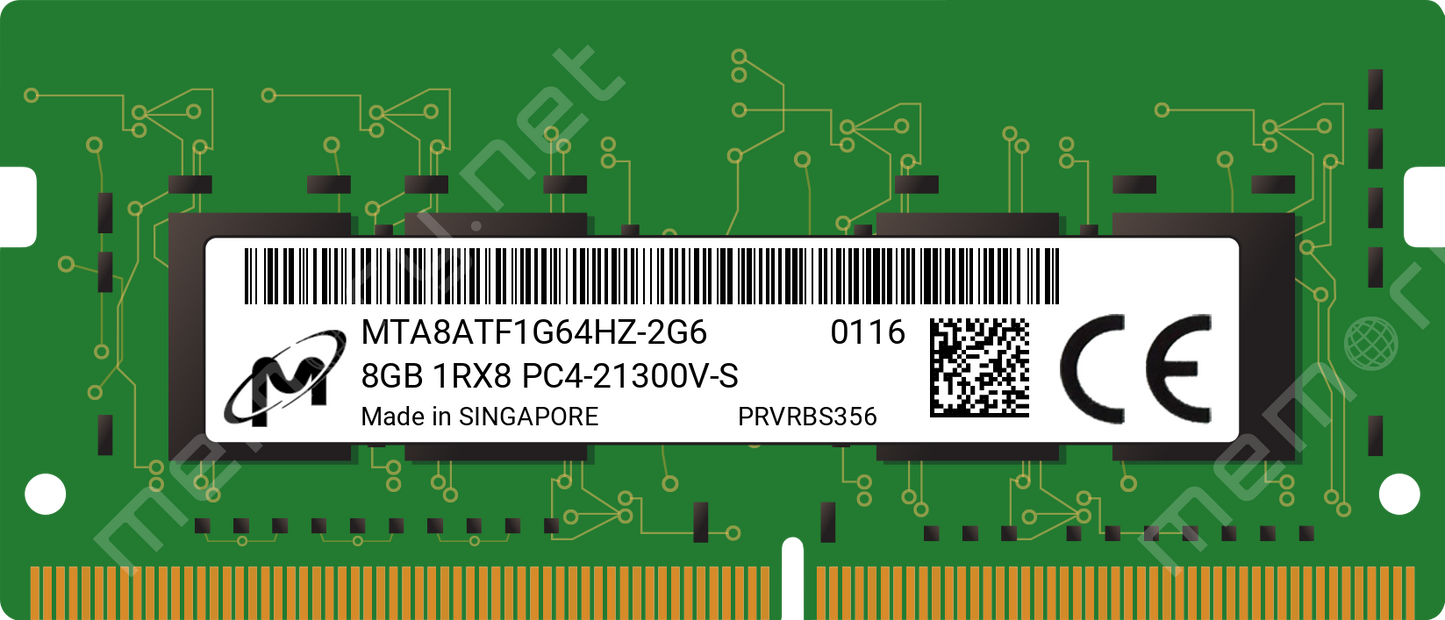 Micron OEM Pulled DDR4 SO-DIMM Laptop RAM — 8GB | 2400MHz / 2666MHz | Recertified | 1-Year Warranty