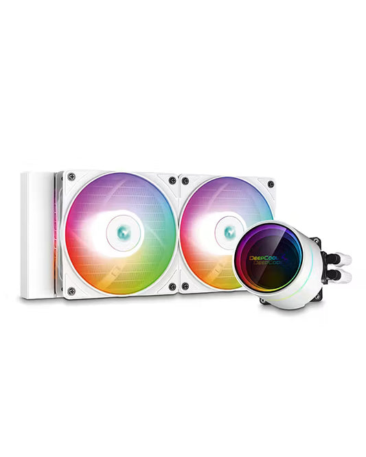 DeepCool CASTLE EX A-RGB AIO Liquid CPU Cooler — White | 240mm | Intel LGA1700 / AMD AM5