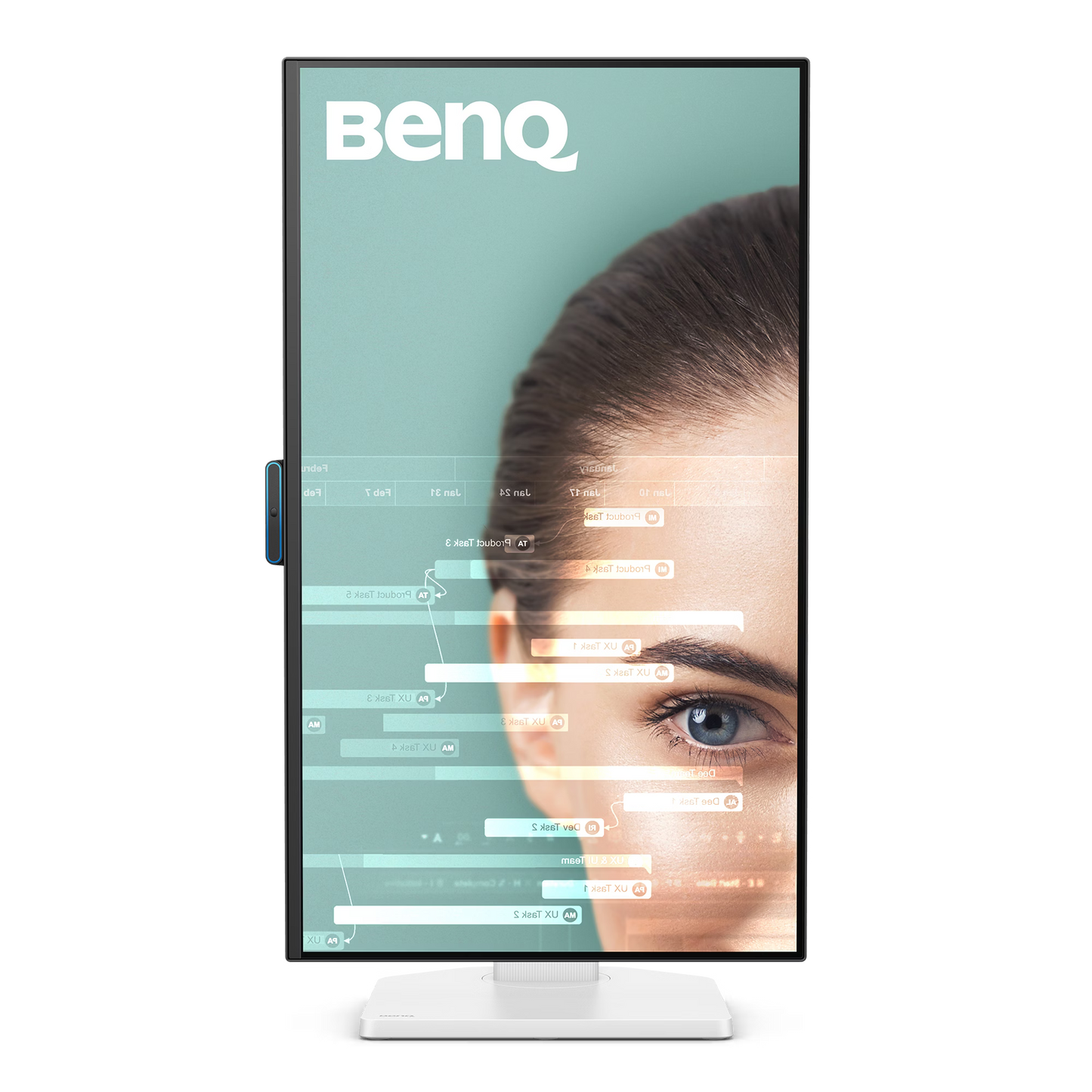 Rear view of the BenQ GW2790TC office monitor emphasizing the clean back panel design, VESA mount compatibility, and cable management.
