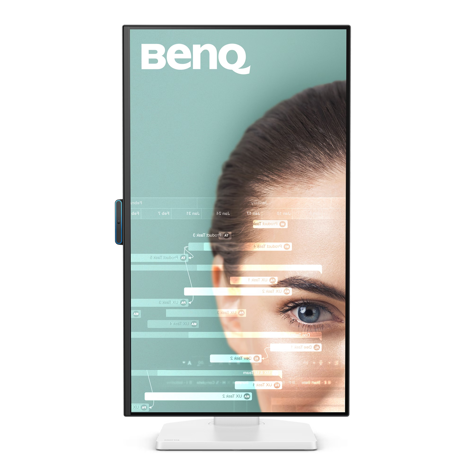 Rear view of the BenQ GW2790TC office monitor emphasizing the clean back panel design, VESA mount compatibility, and cable management.
