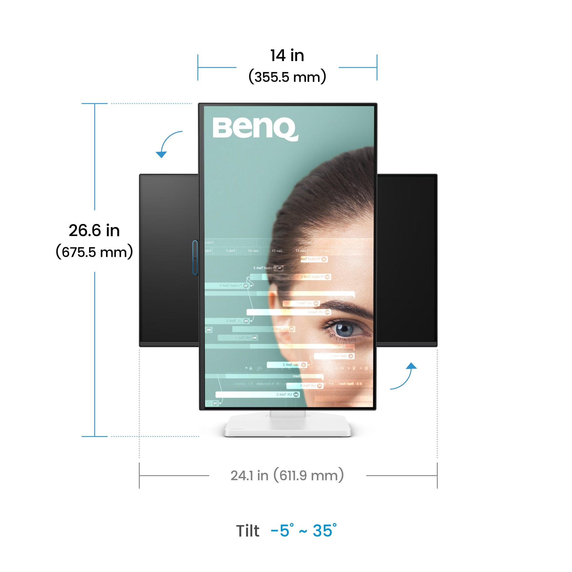 Detailed shot of the BenQ GW2790TC connectivity hub, including USB-C with Power Delivery for single-cable laptop docking.
