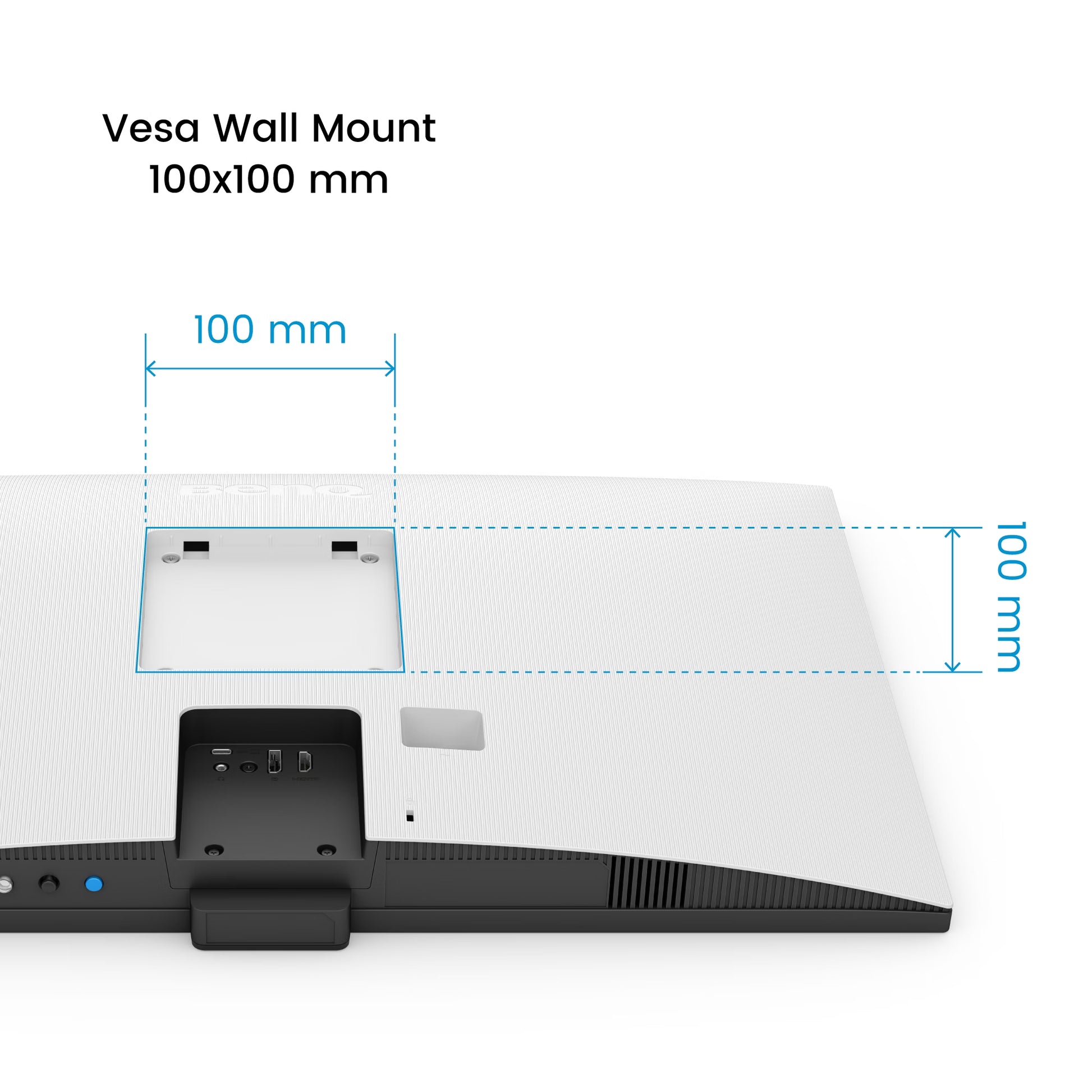 Complete product set of the BenQ GW2790TC 27-inch 100Hz monitor on its stand, ready for professional home office or hybrid use.