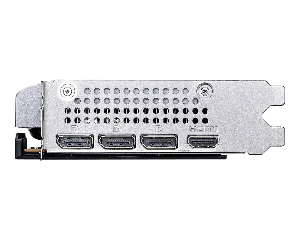 NVIDIA GeForce RTX 5060 V OC GPU close up of fan blades and heatsink details