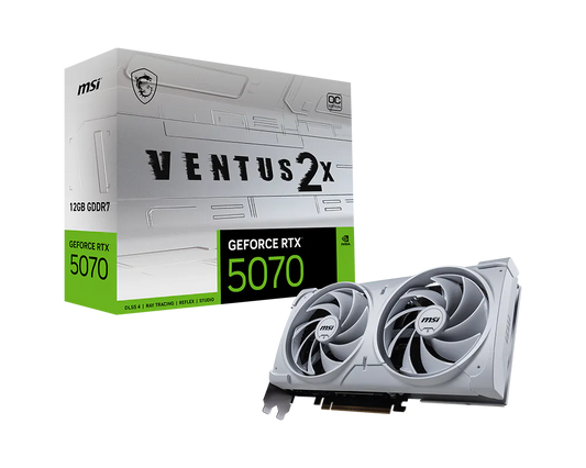 MSI GeForce RTX 5070 12G Ventus 2X OC White Graphics Card