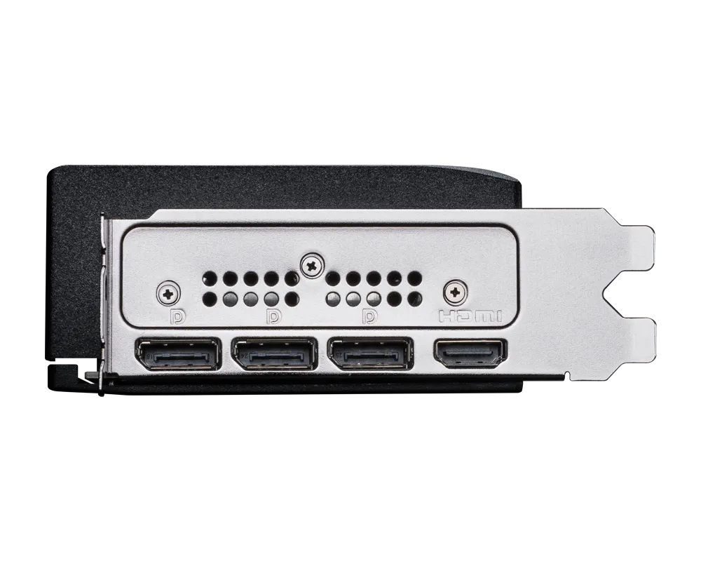 Display Connectivity on MSI RTX 5070 Ti featuring DisplayPort 2.1 and HDMI 2.1a
