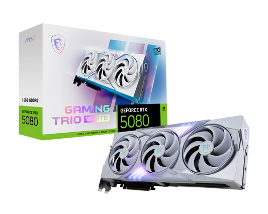 MSI GeForce RTX 5080 16G Gaming Trio OC White Graphic Card