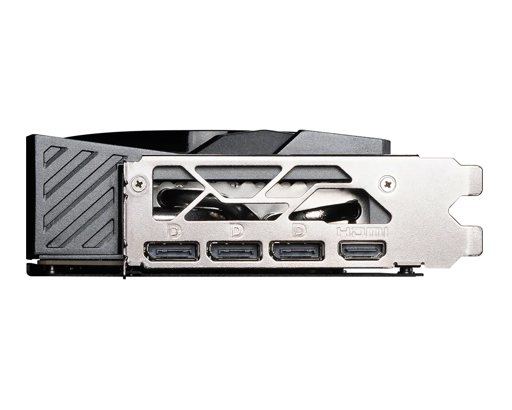 Rear I/O Video Ports on Gigabyte RTX 5080 16GB including DisplayPort 2.1 and HDMI 2.1a
