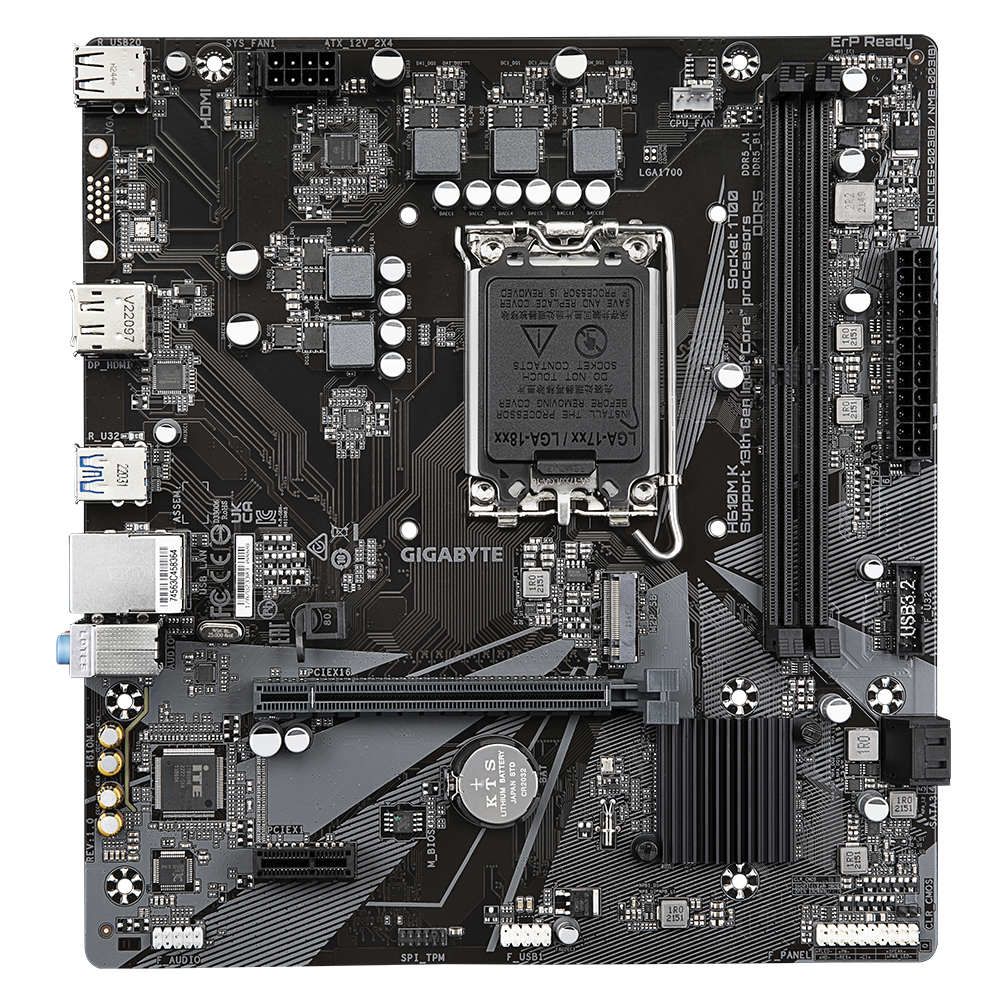Gigabyte H610M K DDR5 Motherboard