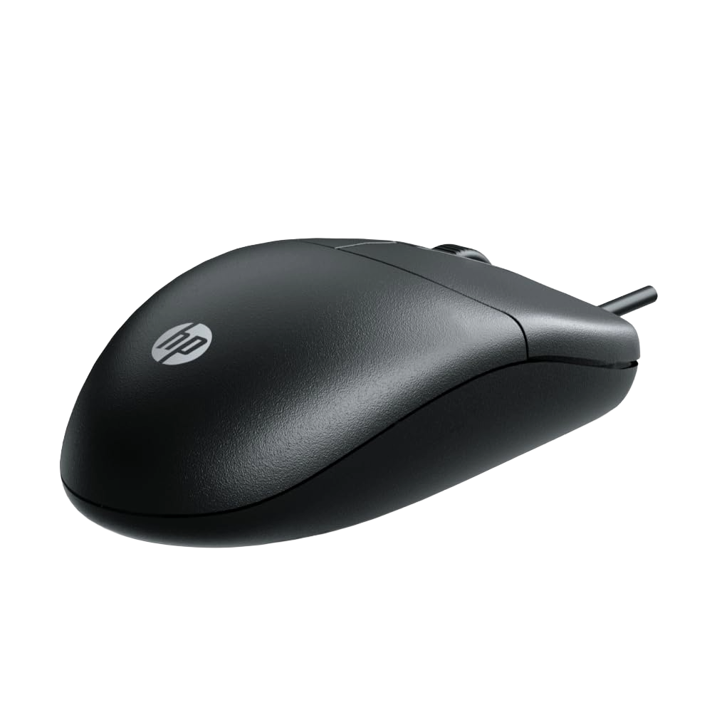 HP M050 Wired USB Optical Mouse (7J4F9AA) — 1200 DPI | 3 Buttons | USB | Ergonomic Design | 1.5m Cable | Plug & Play | Black | 3-Year HP Warranty