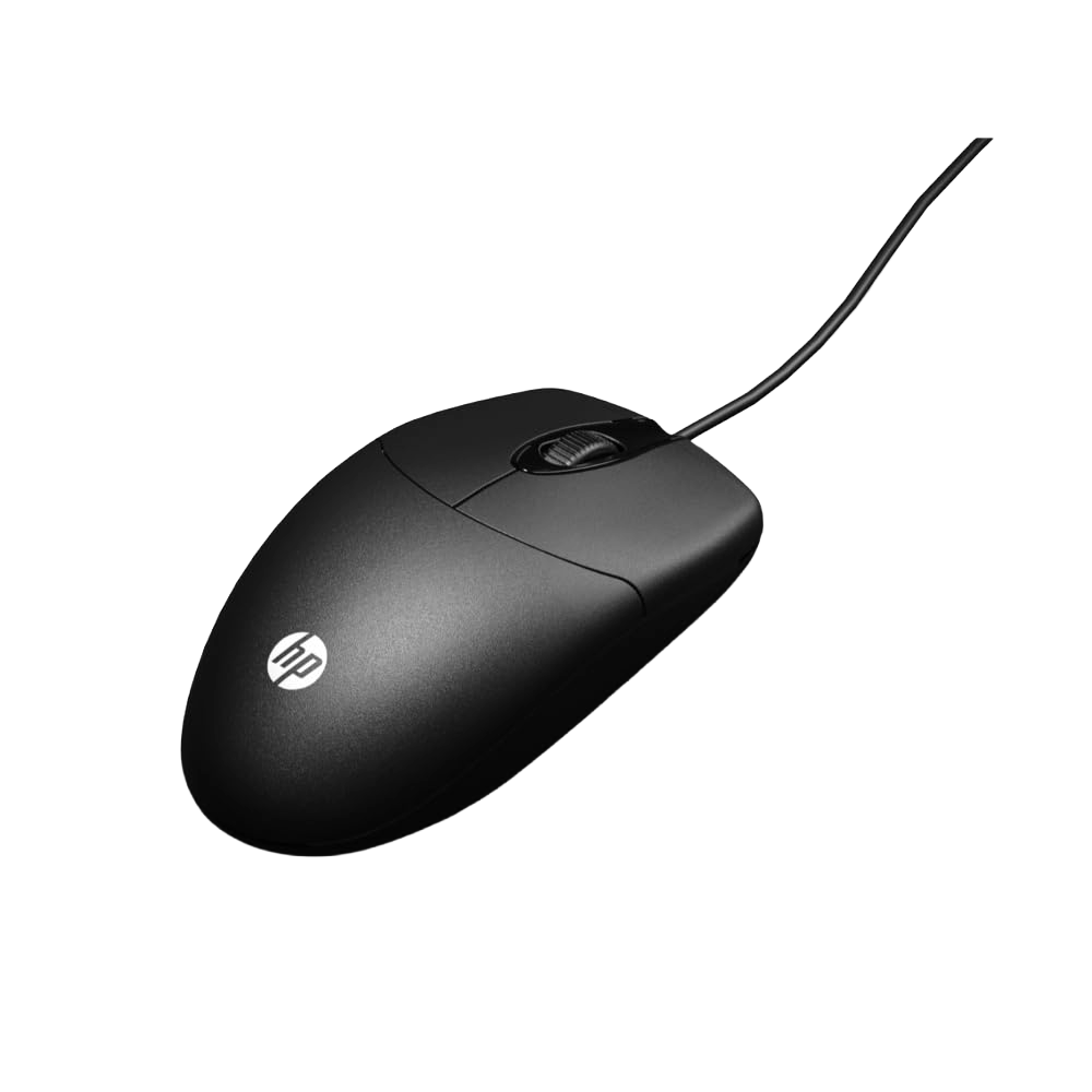 HP M050 Wired USB Optical Mouse (7J4F9AA) — 1200 DPI | 3 Buttons | USB | Ergonomic Design | 1.5m Cable | Plug & Play | Black | 3-Year HP Warranty