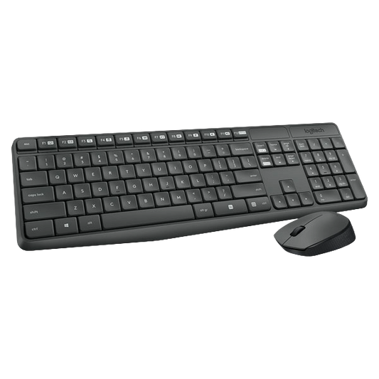 Logitech MK235 Wireless Keyboard and Mouse Combo — Full-Size | Spill-Resistant | 36-Month Battery | 2.4GHz | Grey